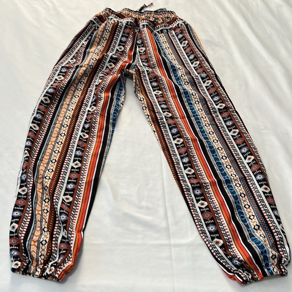 Shein Silky Boho Printed Pants (3 pair) - Picture 5 of 7